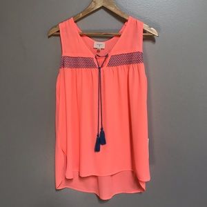 Everly Neon Orange Tank Top